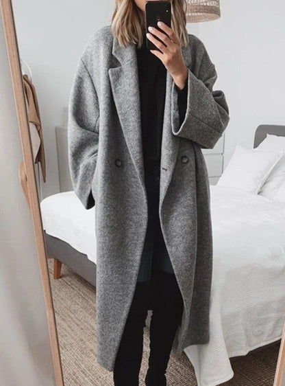 Wełniany płaszcz oversize dla kobiet – Komfort i elegancja na zimę