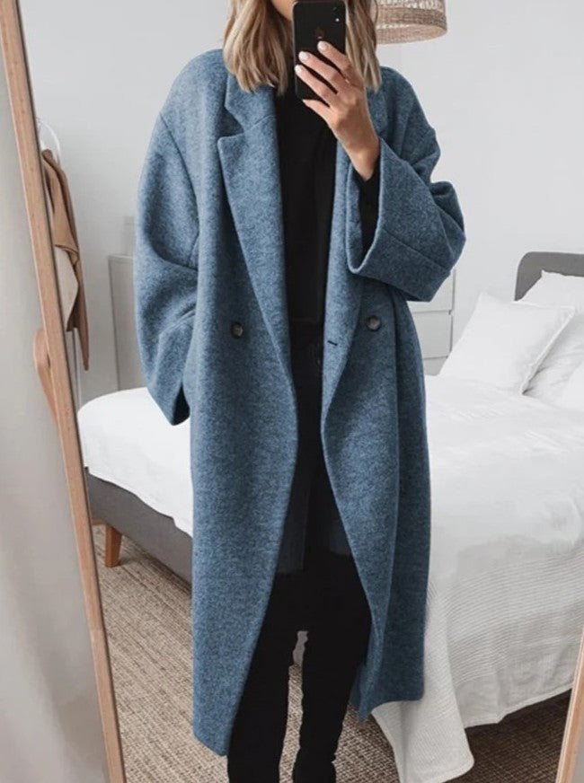 Wełniany płaszcz oversize dla kobiet – Komfort i elegancja na zimę