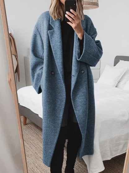 Wełniany płaszcz oversize dla kobiet – Komfort i elegancja na zimę
