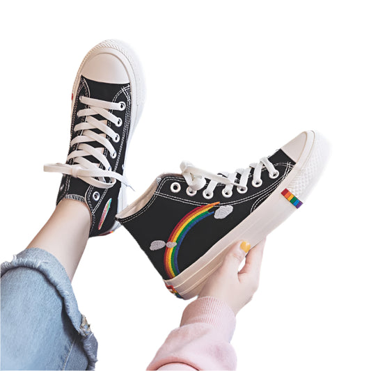 Wysokie Trampki – Klasyczny Design & Wygodna Podeszwa
