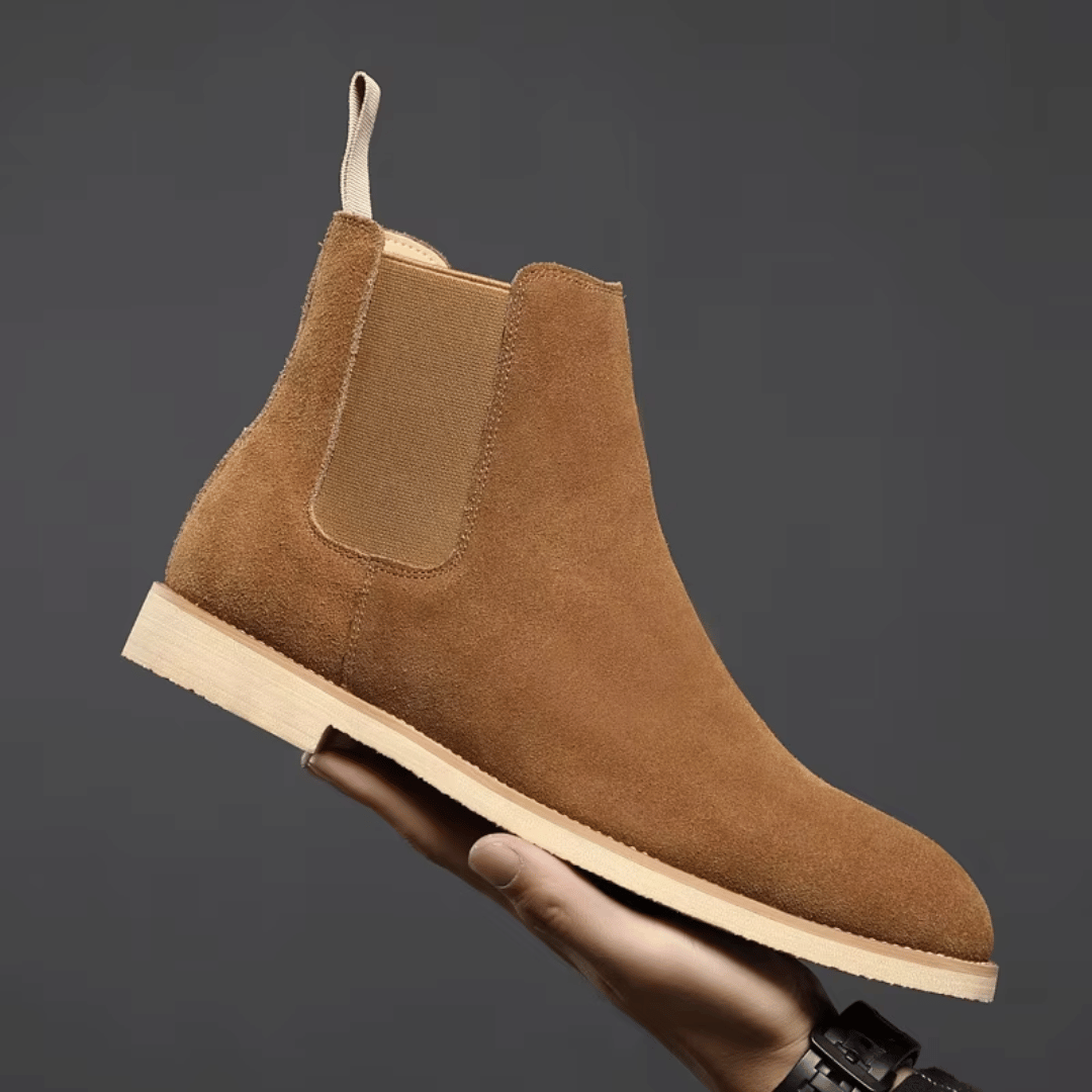 Zamszowe Buty Chelsea dla Kobiet – Eleganckie i Wygodne w Kolorze Olive Green