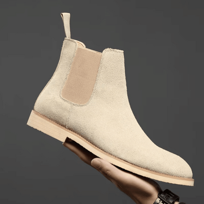 Zamszowe Buty Chelsea dla Kobiet – Eleganckie i Wygodne w Kolorze Olive Green