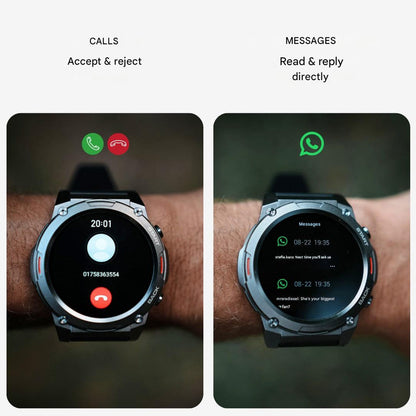 Zegarek Sportowy – Metalowa Obudowa &amp; Wstrząsoodporny Ekran AMOLED