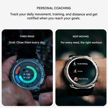 Zegarek Sportowy – Metalowa Obudowa &amp; Wstrząsoodporny Ekran AMOLED